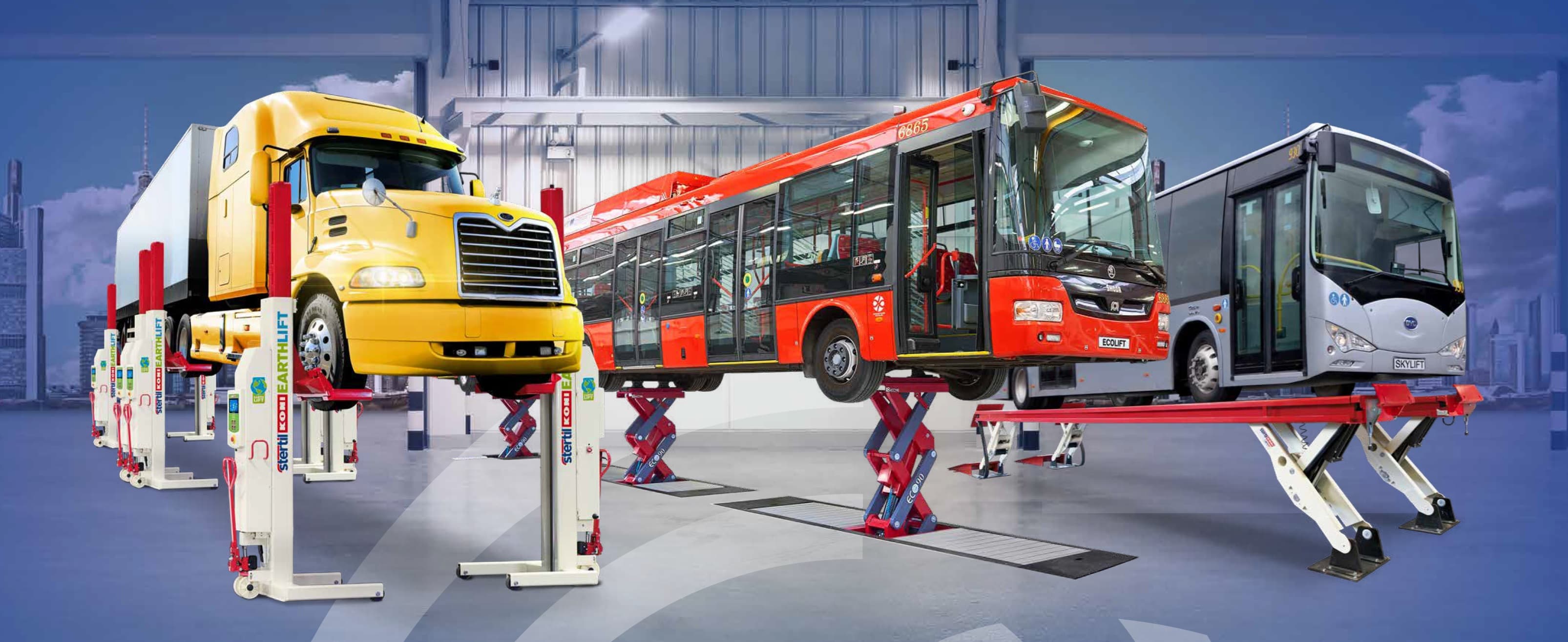 Stertil-Koni heavy duty vehicle lifts lifting truck and buses
