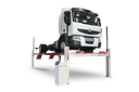 truck lifted with the Stertil-Koni 4-post heavy duty vehicle lift