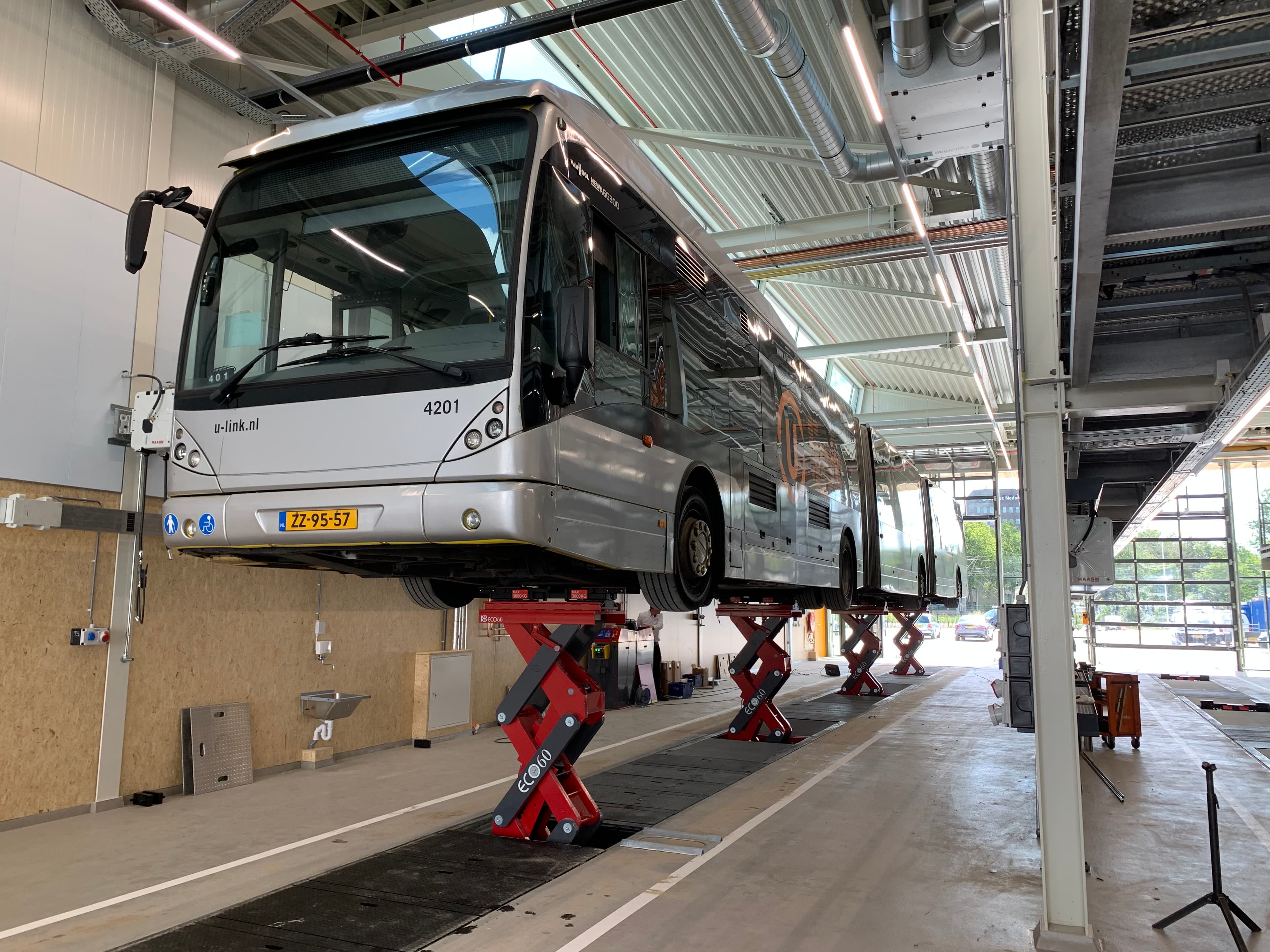 Qbuzz public transport bus depot