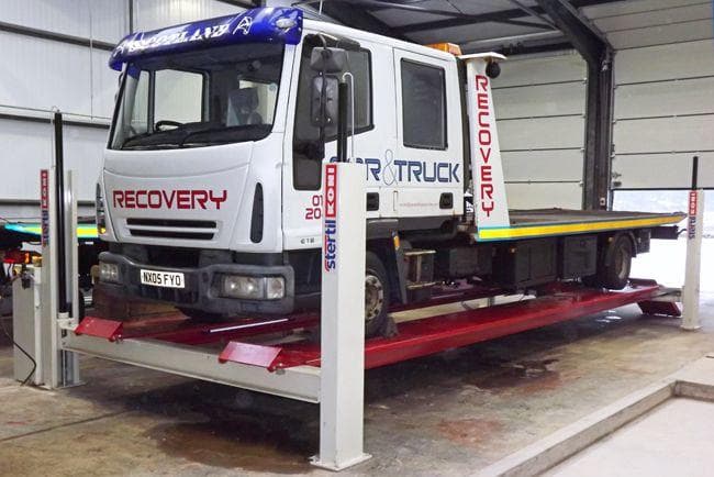 Stertil-Koni 4-post lifts at Car & Truck Services Limited,  Elvanfoot, Scotland