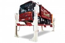 Stertil-Koni vier kolommen hefbrug met vrachtwagen