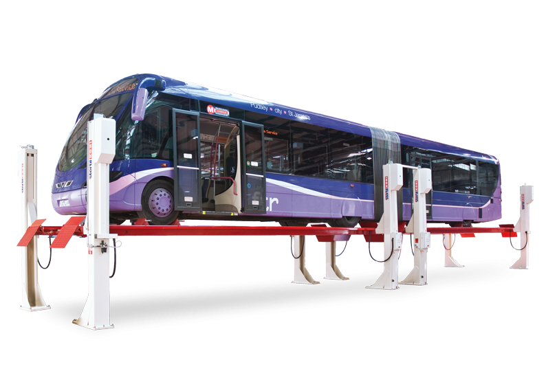  bus maintenance & service with Stertil-Koni vehicle lifts