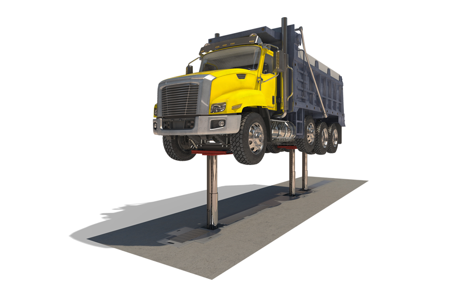 Stertil-Koni hefbrug DIAMONDLIFT met vrachtwagen