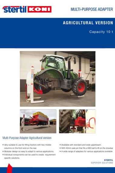 Brochure Stertil-Koni agrarische adapters voor hefbruggen